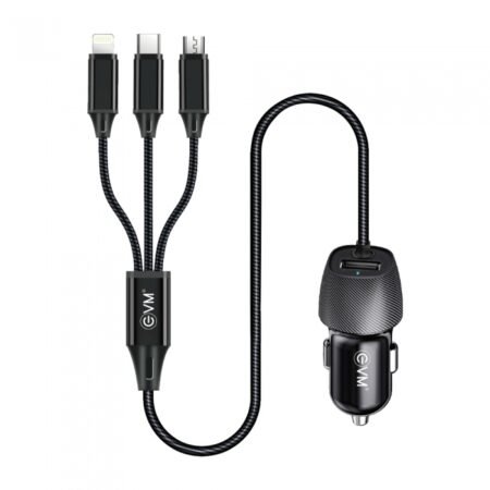 EVM ENPLUG 3 in 1+ USB CAR CHARGER CCR-02