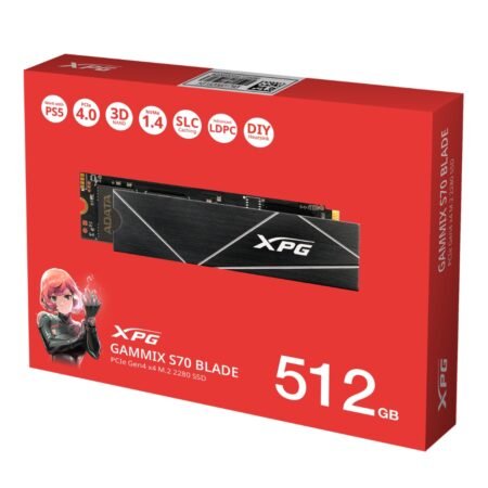 XPG ADATA GAMMIX S70 512GB M.2 2280 NVME PCIE GEN4