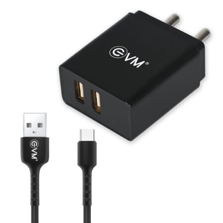 EVM DUAL USB CHARGER WITH TYPE C CABLE CH-04